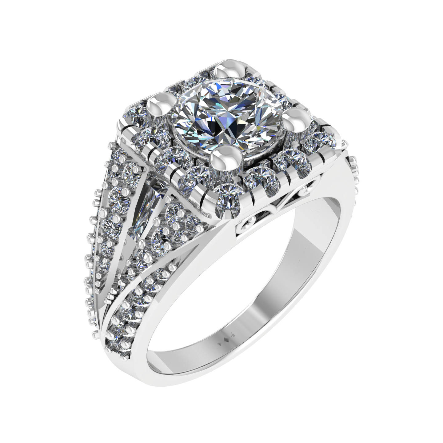 DESIGNER 6.80mm ROUND ENGAGEMENT RING